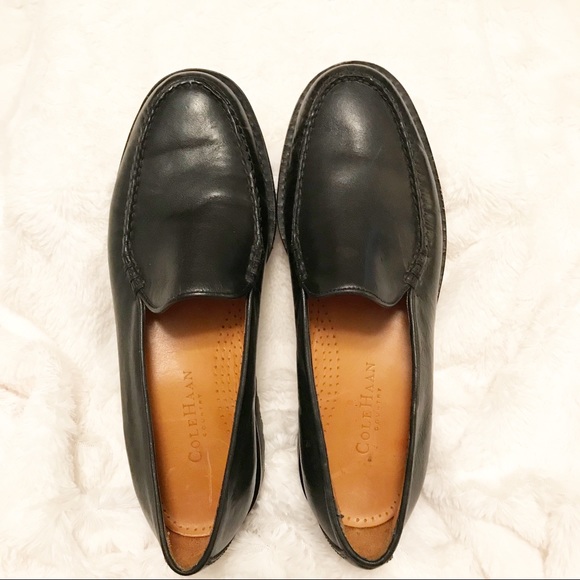 cole haan black loafers womens
